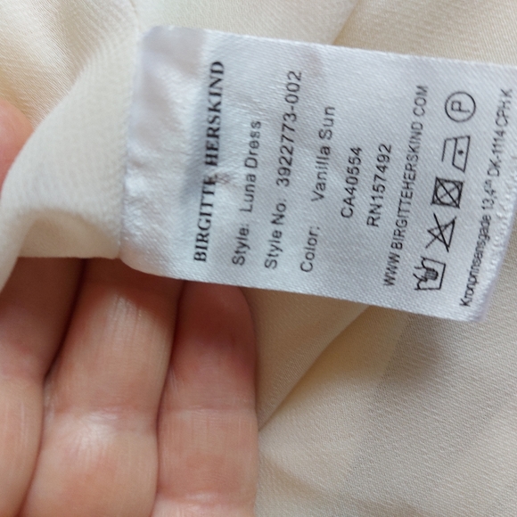 Birgitte Herskind Slip Luna Dress in Vanilla Sun Size 32 - Picture 14 of 16